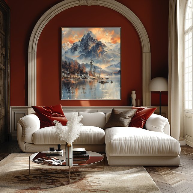 Póster Montaña Nevada: Impresionista y Realista (Subido por el creador)