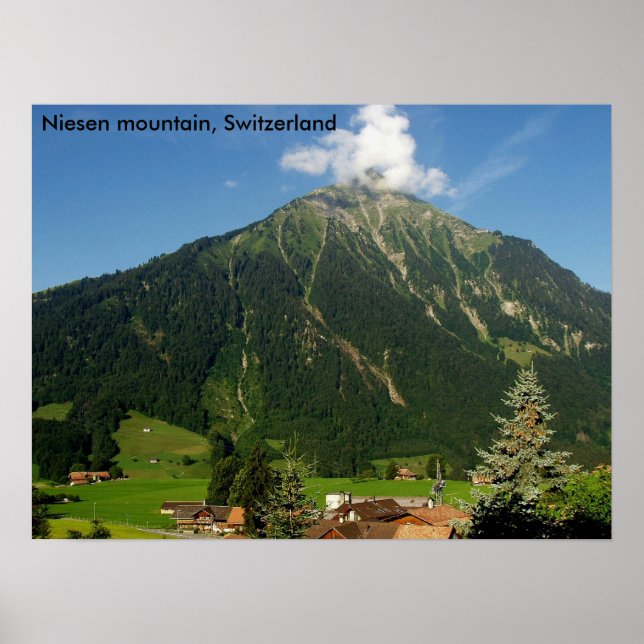 Póster Montaña Niesen, Suiza (Frente)
