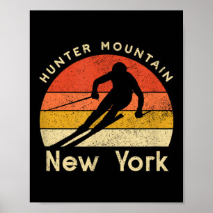 Póster Montaña Nueva York de Ski Hunter Vintage