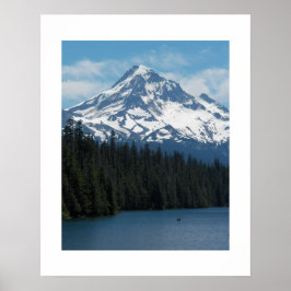 Póster Montaña panorámica Hood y lago fotográfico