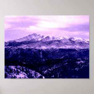Póster Montaña pico Pikes