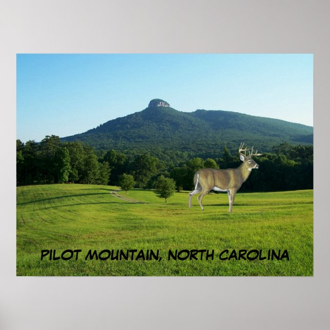 PÓSTER MONTAÑA PILOTO, CAROLINA DEL NORTE (Frente)