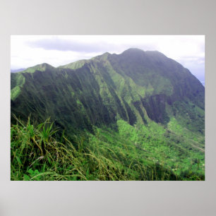 Póster Montaña Ridge de Ko'olau
