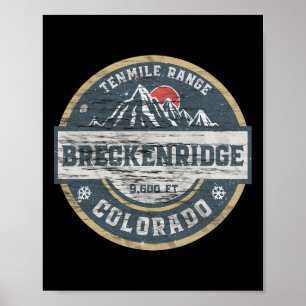 Póster Montaña Rocky Breckenridge Colorado Tenmile