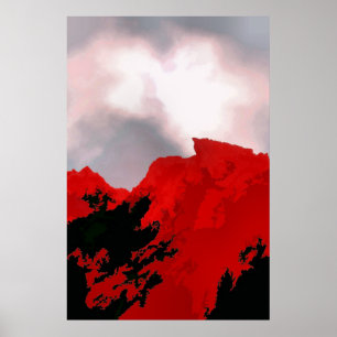 PÓSTER MONTAÑA ROJA