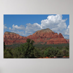 Póster Montaña roja 082 de la roca de Sedona