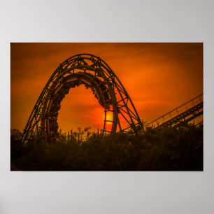 Póster montaña rusa