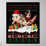 Póster Montaña Santa Entlebucher Riding Axolotl Christma<br><div class="desc">Navidades de Santa Entlebucher Riding Axolotl Sweater</div>