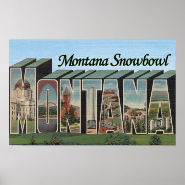 Póster Montana Snowbowl (Frente)