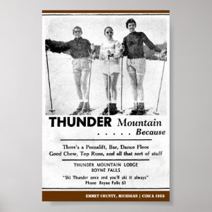 Póster Montaña Thunder 1958