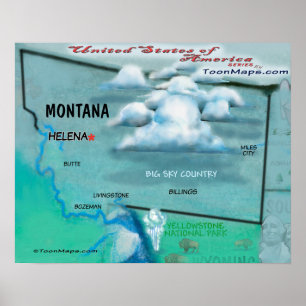 Póster Montana USA