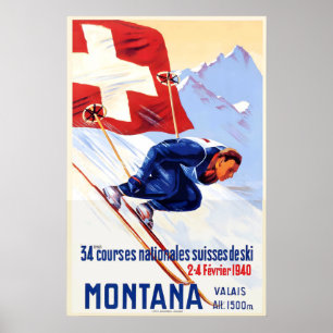 Póster Montana Valais Suiza Suisee Suiza Montañas