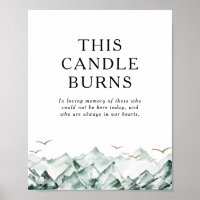 Montaña verde y dorada: esta vela quema Boda