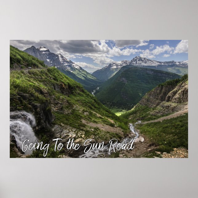 Póster Montana yendo a las montañas de la autopista panor (Frente)