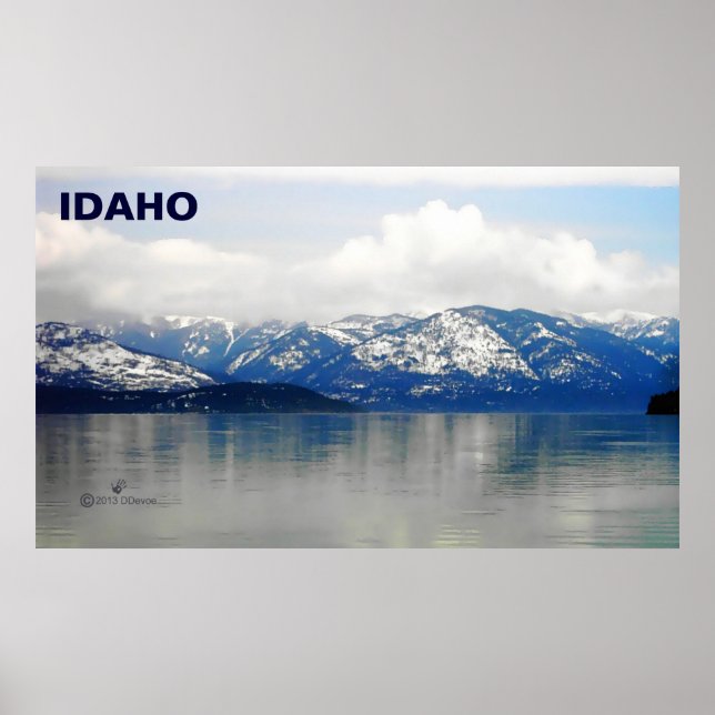 Póster Montañas A Orillas Del Lago (Frente)