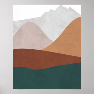 Póster Montañas abstractas