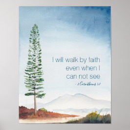 Póster Montañas acuáticas inspiradoras y espirituales