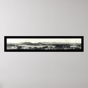 Póster Montañas Adirondack y Lago Placid 1912