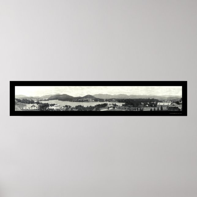 Póster Montañas Adirondack y Lago Placid 1912 (Frente)