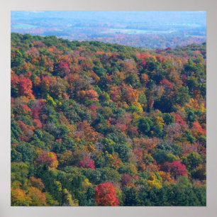 Póster Montañas Apalaches en Otoño