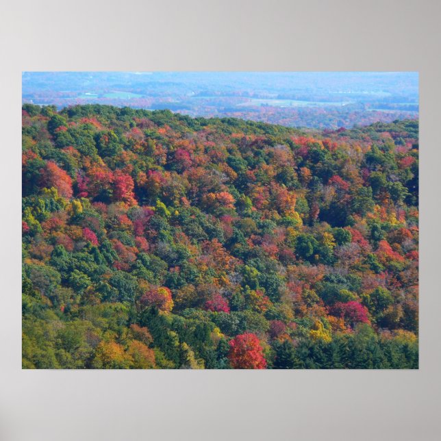 Póster Montañas Apalaches en Otoño (Frente)