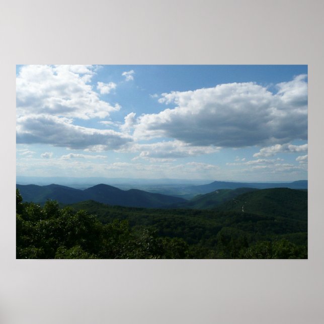Póster Montañas Apalaches II Shenandoah (Frente)