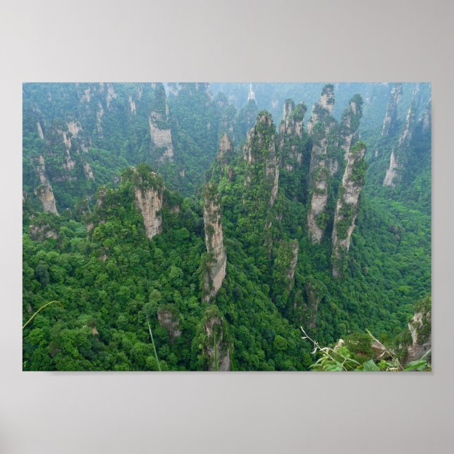 Póster Montañas Avatar del Parque Forestal Nacional Zhang (Frente)