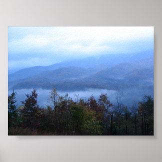 Póster Montañas Azules