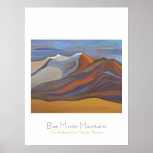 Póster Montañas azules de la misión