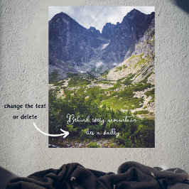 Póster Montañas azules y un valle