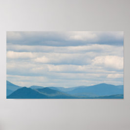 Póster Montañas blancas bajo un cielo nublado, New Hampsh