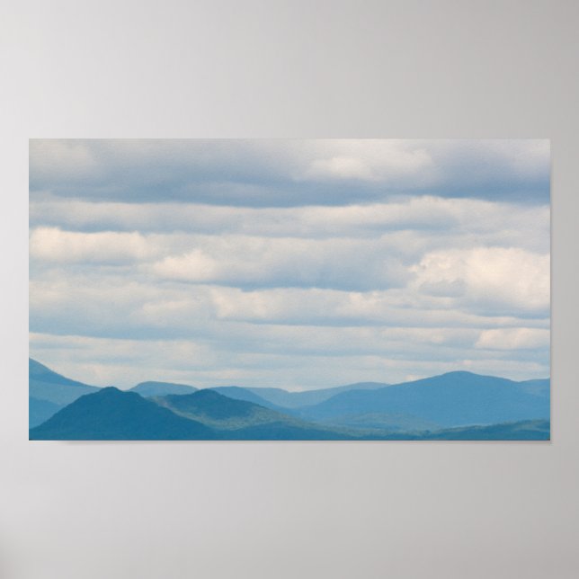 Póster Montañas blancas bajo un cielo nublado, New Hampsh (Frente)