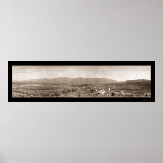 Póster Montañas Blancas Foto NH 1912 (Frente)