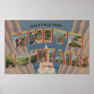 Póster Montañas Blancas, New Hampshire 2
