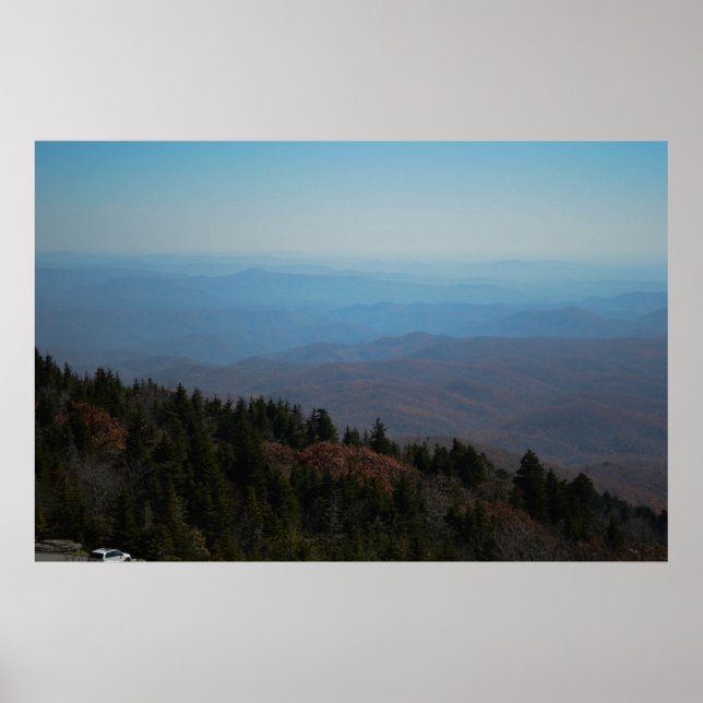 Póster Montañas Blue Ridge Carolina del Norte Foto Natura (Frente)
