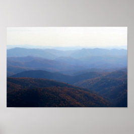 Póster Montañas Blue Ridge en otoño, Carolina del Norte
