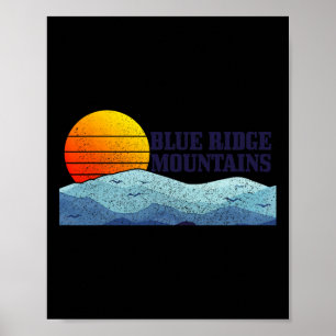 Póster Montañas Blue Ridge Vintage Montañas Usa América