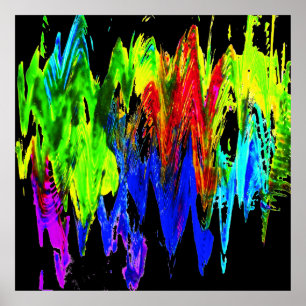 Póster Montañas coloridas