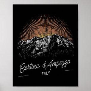 Póster Montañas Cortina D'ampezzo Italia Senderismo Al Ai