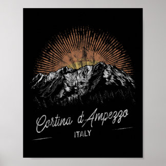 Póster Montañas Cortina D'ampezzo Italia Senderismo Al Ai