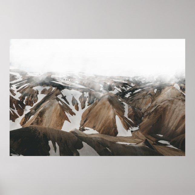 PÓSTER MONTAÑAS CUBIERTAS DE NIEVE (Frente)