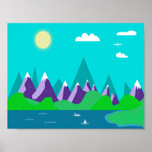 Póster Montañas de hielo