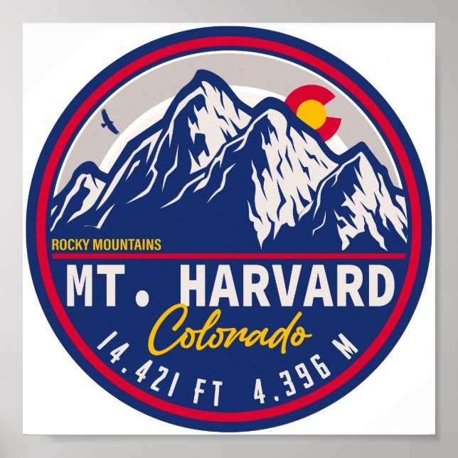Póster Montañas de la Universidad de Harvard (Frente)