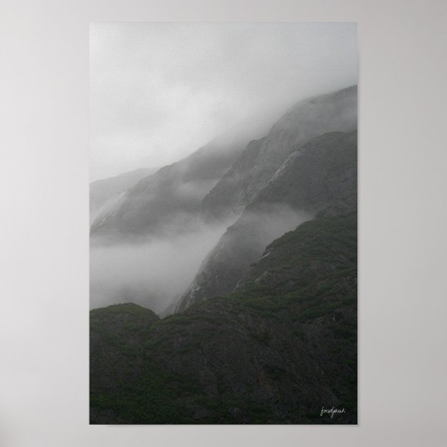Póster montañas de niebla (Frente)
