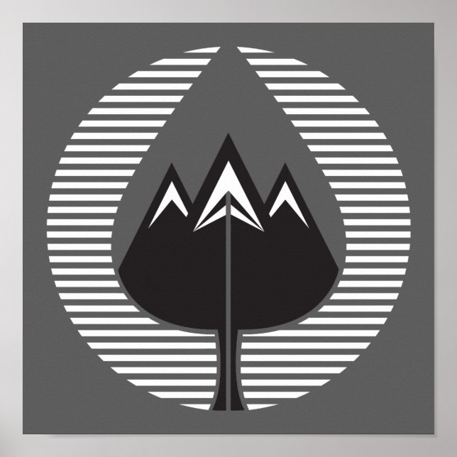 Póster montañas de otoño (Frente)