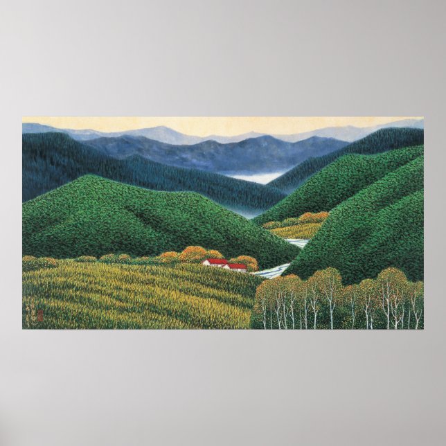 Póster Montañas de primavera (Frente)