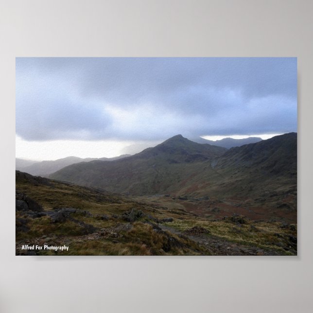 Póster Montañas de Snowdonia (Frente)