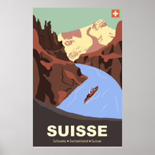 Póster Montañas de Suiza