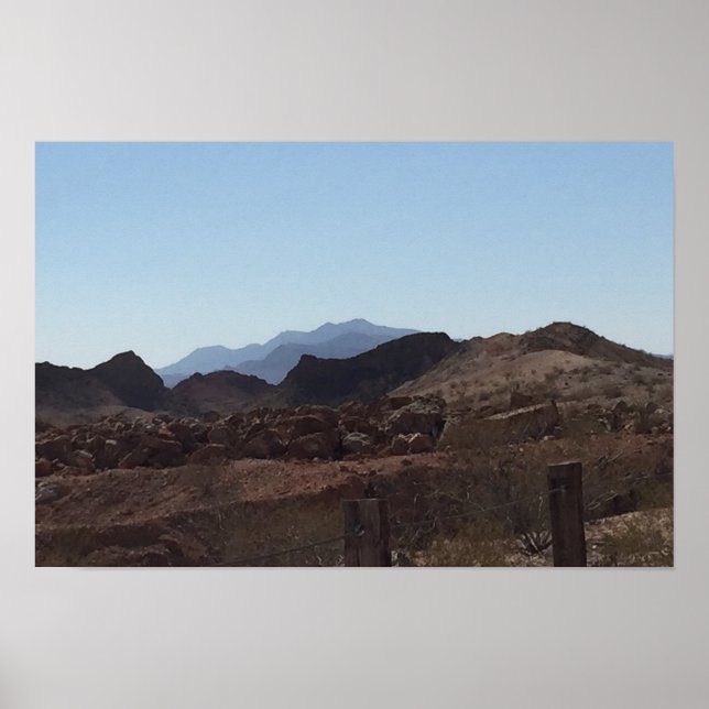 Póster Montañas del desierto de Nevada (Frente)