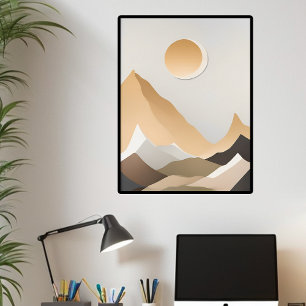 Póster Montañas del Eclypse Modernas de Mediados del Sigl